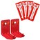 TaoBary 2 Pack Fire Extinguisher Holder and 4 Pieces Fire Extinguisher Sign Sticker 20lb Fire Extinguisher Wall Hook Mount Bracket for Big and Small Fire Extinguishers Indoors and Outdoors