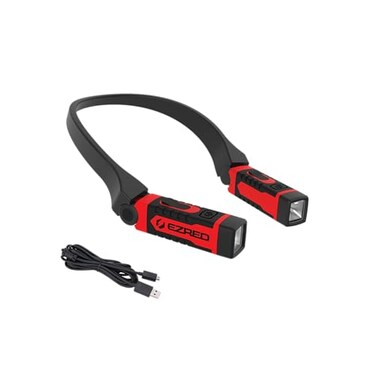 EZRED ANYWEAR Rechargeable Neck Light for HandsFree Lighting NK15 Perfect Light for Mechanics Camping Hunting DIY Projects Reading