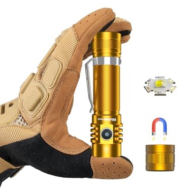 Wurkkos WK03 Pocket Flashlight Rechargeable 1200 High Lumens Super Bright LED Flashlight with 6 Modes High CRI 519A LED IP68 Waterproof Small Powerful Flashlight for Home Emergency Camping