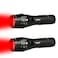 AuKvi 2 Pcs Powerful Red LED Flashlight Long Range Red Hunting Light Torch Zoombale Waterproof Best for Astronomy Aviation Night Observation