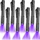 Honoson 8 Pieces UV Black Light Flashlight Small Blacklight Flashlights Pen Lights for Leak Pet Urine Hotel Inspection Dry Stain and Dye Detector 52 Inches Long