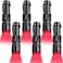 Honoson Red Light Flashlight LED Single Mode Torch 1 Mode Scalable Red Lens Filter Flashlight for Night Astronomy Aviations Observation Beach Safe6 Pieces