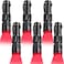 Honoson Red Light Flashlight LED Single Mode Torch 1 Mode Scalable Red Lens Filter Flashlight for Night Astronomy Aviations Observation Beach Safe6 Pieces