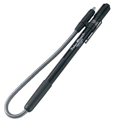 Streamlight 65618 Stylus Reach 11Lumen White LED Pen Light for Mechanics Inspectors and Technicians with Flexible 7Inch Extension Cable and 3 AAAA Alkaline Batteries Black