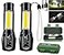 Wrrozz Led Flashlight Rechargeable USB Torch Mini Small Light Super Bright Handheld Tiny Portable Pocket Keychain Flash Light with COB Side Searchlight High Lumens Zoomable Emergency Camping 2 Pack
