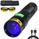 DARKBEAM Flashlight UV 365nm Black Light High Power 3 LEDs USB C Rechargeable 20W Mini Woods Lamp Ultraviolet with Filter Detector for Pet Urine Uranium Glass Leak Detection Resin Curing