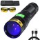DARKBEAM Flashlight UV 365nm Black Light High Power 3 LEDs USB C Rechargeable 20W Mini Woods Lamp Ultraviolet with Filter Detector for Pet Urine Uranium Glass Leak Detection Resin Curing