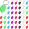 Hicarer 42 Pcs Mini Keychain LED Flashlight Badge Lights for Nurses Key Ring Light with White BeamMulti Color