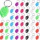 Hicarer 42 Pcs Mini Keychain LED Flashlight Badge Lights for Nurses Key Ring Light with White BeamMulti Color