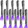 Honoson 10 Pieces UV Black Light Flashlight Small Blacklight Flashlights Pen Lights for Leak Pet Urine Hotel Inspection Dry Stain and Dye Detector 52 Inches Long