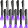 Honoson 10 Pieces UV Black Light Flashlight Small Blacklight Flashlights Pen Lights for Leak Pet Urine Hotel Inspection Dry Stain and Dye Detector 52 Inches Long