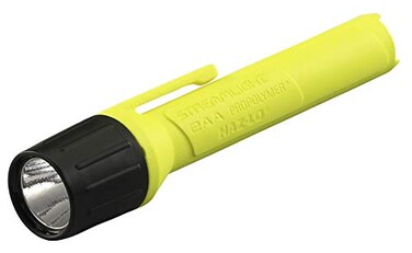 Streamlight 67101 2AA ProPolymer HAZLO 65Lumen 2300Candela Intrinsically Safe LED Flashlight with 2 x Alkaline Batteries HiViz Yellow Clear Retail Packaging