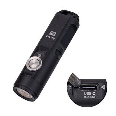 RovyVon Aurora A3 4th Generation EDC Keychain Flashlight 650 Lumens Super Bright Mini Handheld Flashlight Powered by USB Rechargeable Builtin Battery for Camping Outdoors Everyday Carry