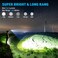 Sinvimes Rechargeable Flashlights High Lumens 12000LLED Powerful Super Bright Flash Light 5 Mode Zoomable Tactical Flashlights High Powered Waterproof Linternas Emergencies Lights for Home