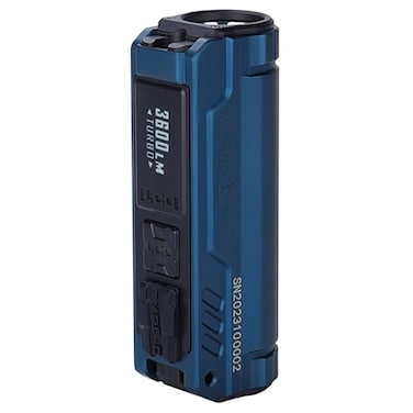 IMALENT BL50 Rechargeable EDC Flashlight 3600 Lumens UV Light and White LED High Lumens Portable Flashlights Dual Light Source Pocket Lights for Emergency and Camping Blue