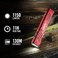 Coast Slayer 1150 Lumen USBC Rechargeable LED Flashlight with SpotFlood Memory Mode and Pocket Clip RED