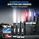 PASIION EDC Tactical Flashlight1500 Lumen Flat Flashlights RechargeableDualSwitches LED Small Flashlight with Digital DisplayStainless Steel 8 Modes Pocket Flash light for Home Campingand Emergency Us