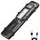 PASIION EDC Tactical Flashlight1500 Lumen Flat Flashlights RechargeableDualSwitches LED Small Flashlight with Digital DisplayStainless Steel 8 Modes Pocket Flash light for Home Campingand Emergency Us