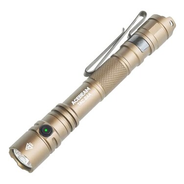 ACEBEAM TAC 2AA EDC Tactical Dual Modes Flashlight Rechargeable 1400 High Lumens Flashlight Dual Switch Pocket LED Flashlight Super Bright Small Flash Light for Emergency Camping HomeSFT25R HI