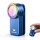 Wurkkos HD03 EDC Flashlight Rechargeable Clipon Light 680Lumens Mini Pocket Flashlight with RGB Magnetic Small Flat Flashlight for Camping Repairing Signaling Cycling Blue