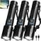 LBE 3 Pack Rechargeable Flashlights High Lumens 99000 Lumens Super Bright LED Flashlight for Home Camping Handheld Flash Light Waterproof Flashlight with 5 Modes Adjustable Function