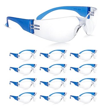 amoolo Safety Glasses for Men Bulk of 24 Protective Eyewear for Men Women ANSI Z871 Impact Resistant Eye Protection for Work Lab Construction