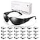 SATTRON 24 Pack of Tinted Safety Glasses Protective Safety Sunglasses Ploycarbonate Dark Smoke Lenses for UV Protection Scratch Impact Resistant Perfect for Construction Outdoor Work Shooting and More