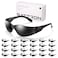 SATTRON 24 Pack of Tinted Safety Glasses Protective Safety Sunglasses Ploycarbonate Dark Smoke Lenses for UV Protection Scratch Impact Resistant Perfect for Construction Outdoor Work Shooting and More