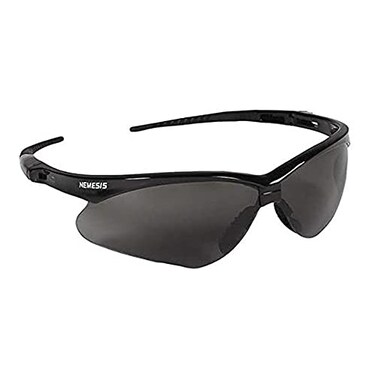 KLEENGUARD V30 Nemesis Safety Glasses 22475 Smoke AntiFog Lens with Black Frame Pack of 1