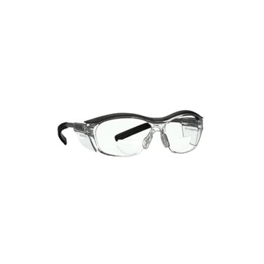 3M Reader Safety Glasses 20 Diopter Black Frame Clear Lens