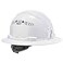 Ergodyne Vented Hard Hat Full Brim Style Ratchet Suspension Class C Skullerz 8973White