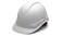 Pyramex Ridgeline Cap Style Hard Hat 4Point Ratchet Suspension Matte White Graphite Pattern