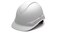 Pyramex Ridgeline Cap Style Hard Hat 4Point Ratchet Suspension Matte White Graphite Pattern