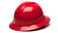 Ridgeline Pyramex Full Brim Hard Hat 4 Point Ratchet Red