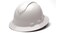 Ridgeline Pyramex Full Brim Hard Hat 4 Point Ratchet Vented White