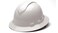Ridgeline Pyramex Full Brim Hard Hat 4 Point Ratchet Vented White