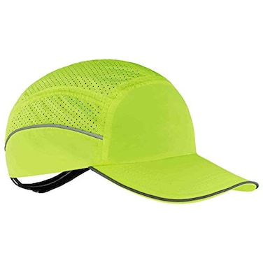 Ergodyne Skullerz 8955 Lightweight Bump Cap Baseball Hat Style Breathable Head Protection Long Brim Lime