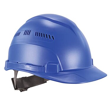 Ergodyne Skullerz 8966 Vented Hard Hat Lightweight Cap Style Adjustable 6Point Ratchet Suspension HDPE Shell Class C Blue