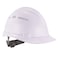 Ergodyne Skullerz 8966 Vented Hard Hat Lightweight Cap Style Adjustable 6Point Ratchet Suspension HDPE Shell Class C White