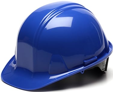 Pyramex Safety Cap Style 4 Point Ratchet Suspension Hard Hat with Rain Trough Comfortable Low Profile Design Blue One Size HP14160