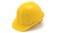 Pyramex Cap Style 4 Point Ratchet Suspension Hard Hat with Rain Trough Comfortable Low Profile Design Yellow