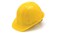 Pyramex Cap Style 4 Point Ratchet Suspension Hard Hat with Rain Trough Comfortable Low Profile Design Yellow