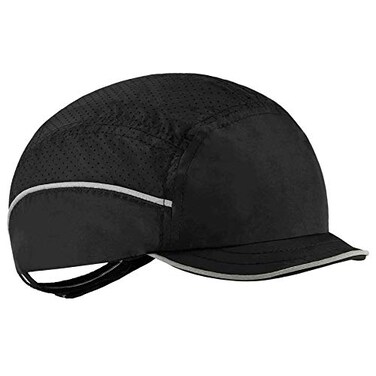 Ergodyne 23362 Skullerz 8955 Lightweight Bump Cap Baseball Hat Style Breathable Head Protection Micro Brim Black