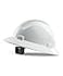 PACIFIC PPE Full Brim Hard Hat OSHA Construction Safety Helmet to ANSI Z89 4 Point Adjustable Ratchet Suspension Class E G C White