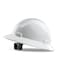 PACIFIC PPE Full Brim Hard Hat OSHA Construction Safety Helmet to ANSI Z89 4 Point Adjustable Ratchet Suspension Class E G C White