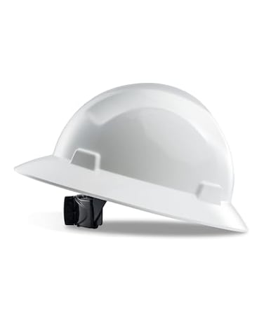 PACIFIC PPE Full Brim Hard Hat OSHA Construction Safety Helmet to ANSI Z89 4 Point Adjustable Ratchet Suspension Class E G C White