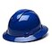 Ridgeline Pyramex Full Brim Hard Hat 4 Point Ratchet Blue
