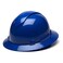 Ridgeline Pyramex Full Brim Hard Hat 4 Point Ratchet Blue