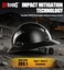 AnTools Black Full Brim Hard Hat OSHA Approved Construction Helmets for Men 4Point Adjustable Suspension ANSI Z891