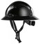 AnTools Black Full Brim Hard Hat OSHA Approved Construction Helmets for Men 4Point Adjustable Suspension ANSI Z891